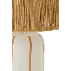Paris Prix Lampe à Poser à Rayures Irvin 60cm Naturel & Blanc