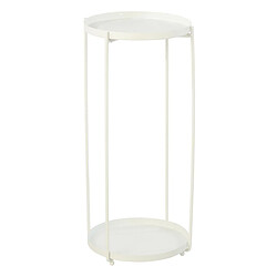 Paris Prix Table d'Appoint en Métal Robt 57cm Blanc
