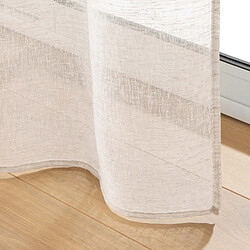 Avis Douceur D'Interieur Rideau Voilage à Œillets Carlin 140x240cm Beige Lin