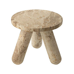 Mes Table d'appoint ronde 35x40 cm en marbre beige