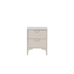 Paris Prix Table de Chevet 2 Tiroirs Piring 60cm Beige