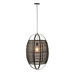 Paris Prix Lampe Suspension en Bambou Ion 66cm Noir