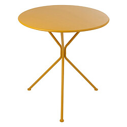 Paris Prix Table de Jardin en Métal Tripod 72cm Ocre