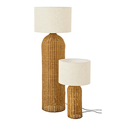 Paris prix Lampadaire Tanisha en rotin - Beige pas cher