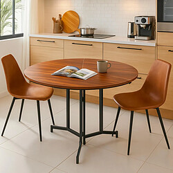 Paris Prix Table Ronde Pliable Colio 120cm Noisette pas cher