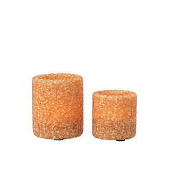 Paris Prix Lot de 2 Photophores en Verre Pierre 9cm Rouille