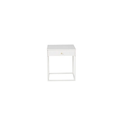 Paris Prix Table de Chevet 1 Tiroir Bakal 50cm Blanc