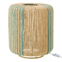 Paris Prix Lampe à Poser Corde Chase 39cm Turquoise & Naturel