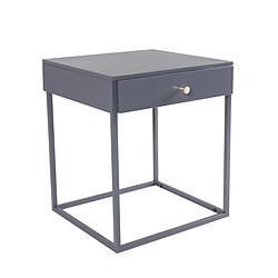 Paris Prix Table de Chevet 1 Tiroir Bakal 50cm Gris