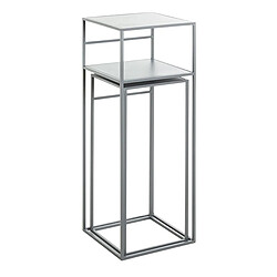 Avis Paris Prix Lot de 2 Sellettes en Métal Brise 85cm Gris