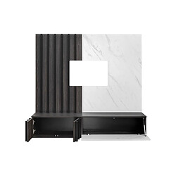 Avis Paris Prix Ensemble Meuble TV Kip II 160cm Graphite & Blanc