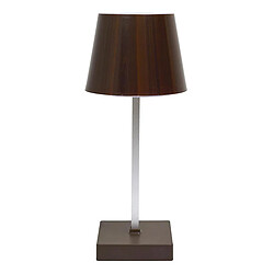 Paris Prix Lampe à Poser Tactile à LED Effet Bois 25cm Marron