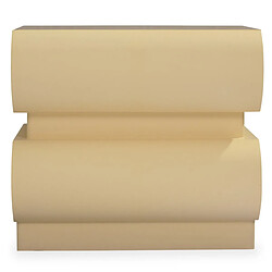 Paris Prix Table de Chevet 2 Tiroirs Sherazade 45cm Beige