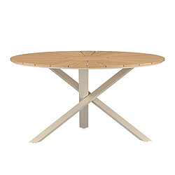 Paris Prix Table de Jardin Ronde Mexico 140cm Naturel & Beige