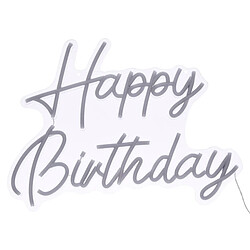 Atmosphera Néon LED Mural Happy Birthday 42cm Jaune