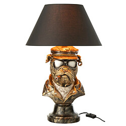 Paris Prix Lampe à Poser Bulldog Trendy 57cm Marron