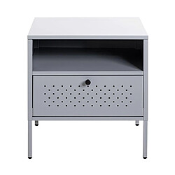 Paris Prix Table de Chevet 1 Tiroir Boston 50cm Gris