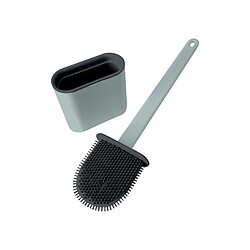 Paris Prix Brosse WC Poils en Silicone Plate 34cm Bleu Givré