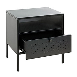 Paris Prix Table de Chevet 1 Tiroir Boston 50cm Noir