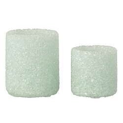 Paris Prix Lot de 2 Photophores en Verre Pierre 9cm Blanc