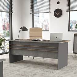 Avis Paris Prix Bureau Design Nicholas 180cm Gris & Naturel