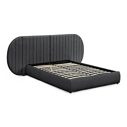 Paris Prix Lit Coffre Tête de Lit Modulable Comfy 140x200cm Gris foncé