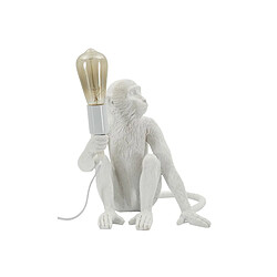 Paris Prix Lampe à Poser Design Monkey 33cm Blanc