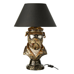 Paris Prix Lampe à Poser Bulldog Trendy 57cm Marron