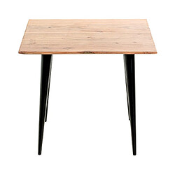 Mes Table basse carrée 46x46x41 cm en bois d'acacia et acier - YOMA