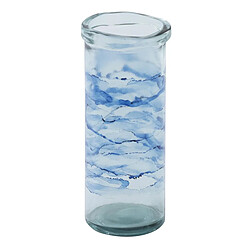 Paris Prix Photophore Cylindre en Verre Vague 36cm Bleu