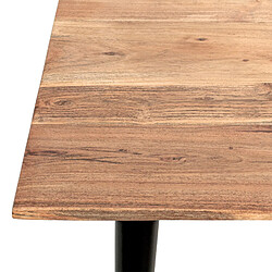 Acheter Mes Table basse carrée 55x55x46 cm en bois d'acacia et acier - YOMA