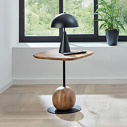 Mes Table d'appoint carrée 45x45x50 cm en bois et métal - KAORI