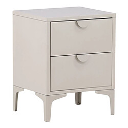 Paris Prix Table de Chevet 2 Tiroirs Piring 60cm Beige