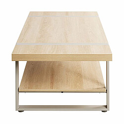 Avis Paris Prix Table Basse 2 Niveaux Evy 120cm Naturel & Gris