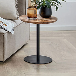 Mes Table d'appoint ronde 40x45 cm en bois et pied en métal - KAORI