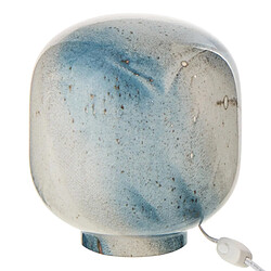 Paris Prix Lampe à Poser en Verre Bola 21cm Bleu & Blanc