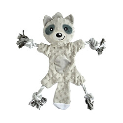 Paris Prix Jouet Peluche Chien Raton 4 Nœuds 37cm Gris