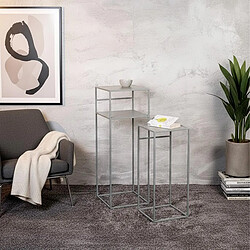 Acheter Paris Prix Lot de 2 Sellettes en Métal Brise 85cm Gris