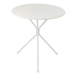 Paris Prix Table de Jardin en Métal Tripod 72cm Blanc