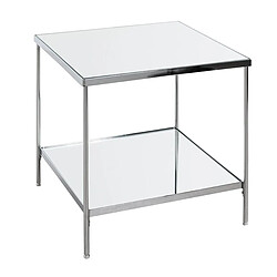 Paris Prix Table d'Appoint Carrée Palace 46cm Chrome