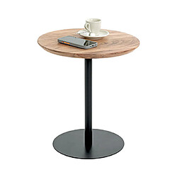 Mes Table d'appoint ronde 40x45 cm en bois et pied en métal - KAORI