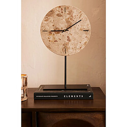 Avis Paris Prix Horloge Murale en Marbre Eula 44cm Beige