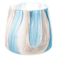 Paris Prix Photophore Design en Verre Quinton 20cm Bleu