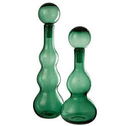 Avis Paris Prix Carafe Design en Verre Carol 52cm Vert Émeraude