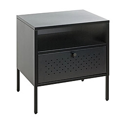 Paris Prix Table de Chevet 1 Tiroir Boston 50cm Noir