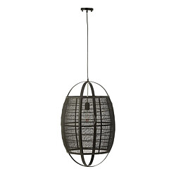 Paris Prix Lampe Suspension en Bambou Ion 66cm Noir