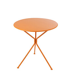 Paris Prix Table de Jardin en Métal Tripod 72cm Orange