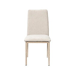 Mes Lot de chaises 52x43x91 cm en tissu beige - EKYO