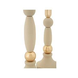Paris Prix Lot de 2 Chandeliers Strek 30cm Crème & Or