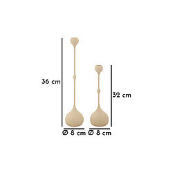Paris Prix Lot de 2 Chandeliers Slimmy 37cm Crème pas cher